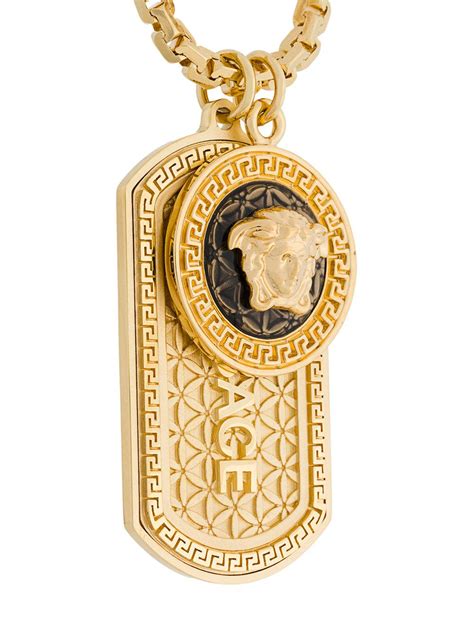 versace necklace dog tag|Versace dog collars.